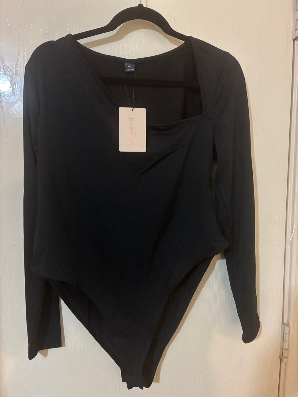 Long Sleeve Black Bodysuit - , Women Tops